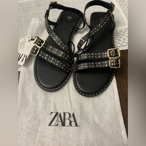 Zara leather sandals